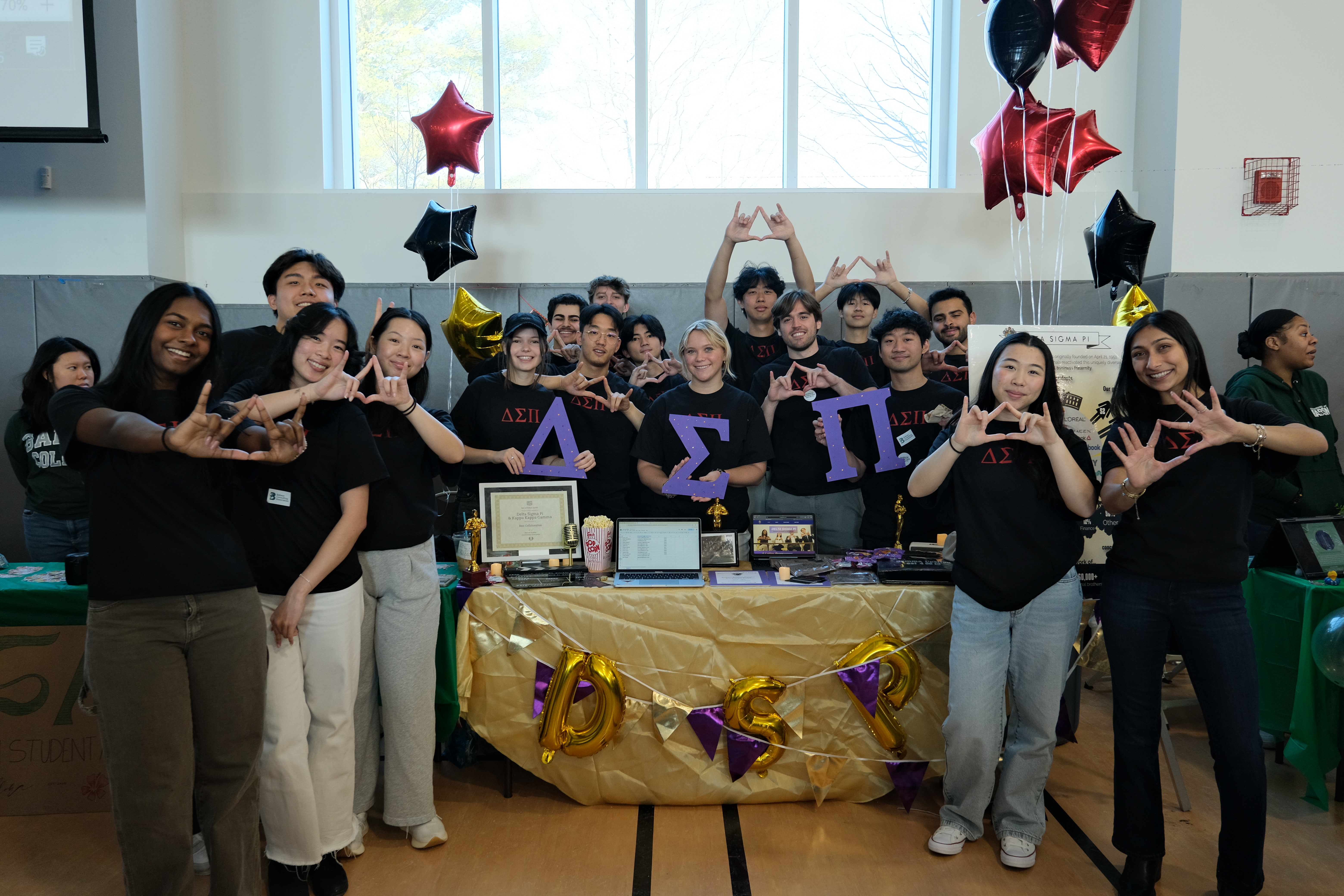 Gamma Upsilon brothers at Org Fair Spring 2025